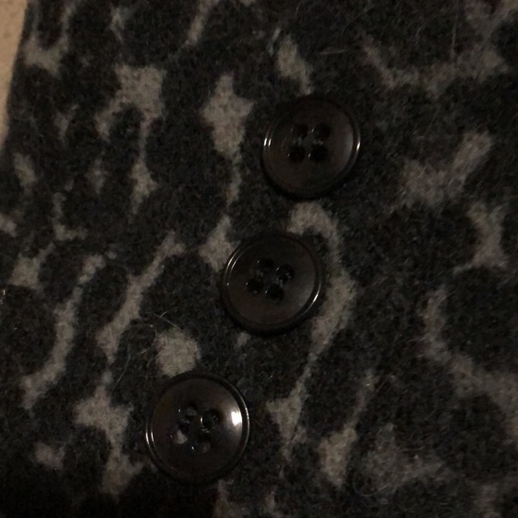 KENZO PARIS GRAY BROWN ANIMAL PTINT BLAZER - SIZE SMALL - Picture 9 of 11